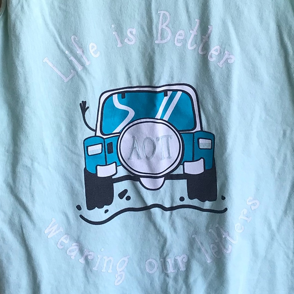 Sorority tank with pocket
